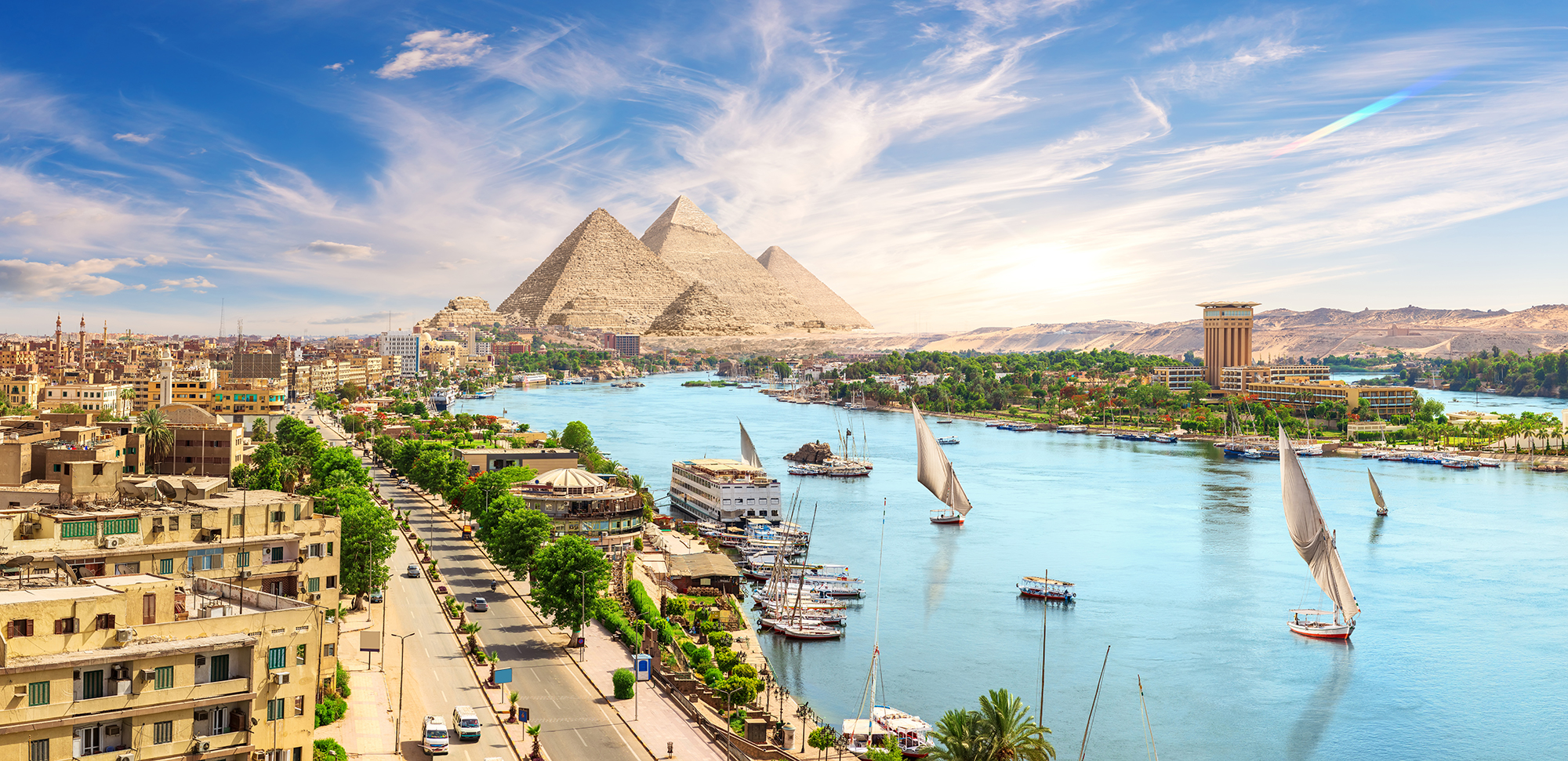 River Boats on The Nile River in Egypt