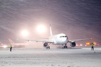 Plane Snow Storm