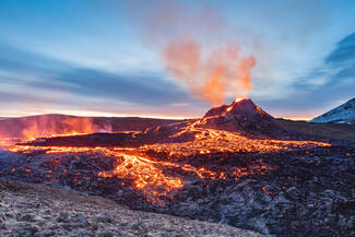 Icelandic Volcano Erupting