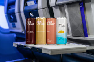 United Airlines Economy Wine