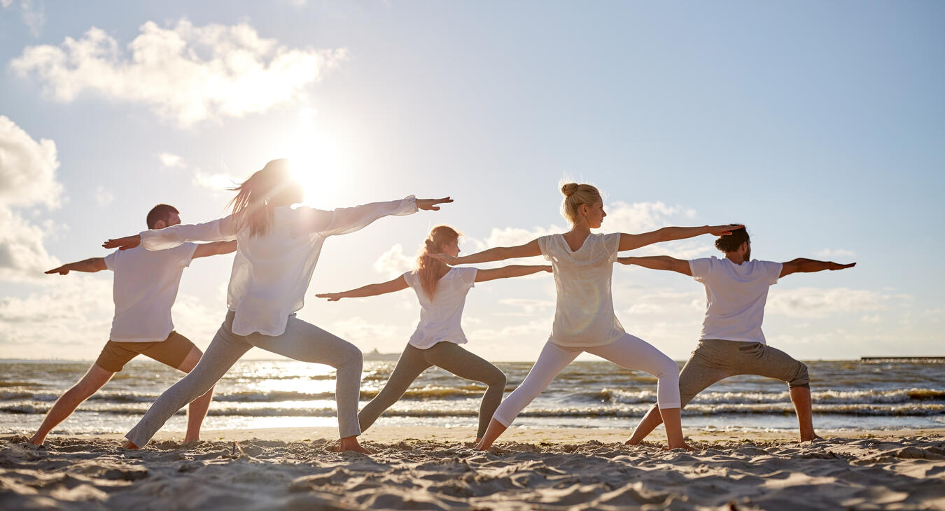Yoga on the beach